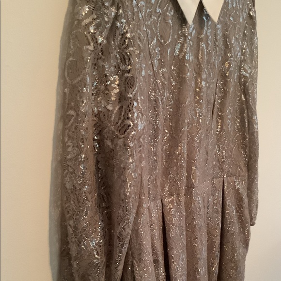 🎉HOST PICK🎉 Eshakti Silver Lace Dress size 14 - Picture 6 of 15